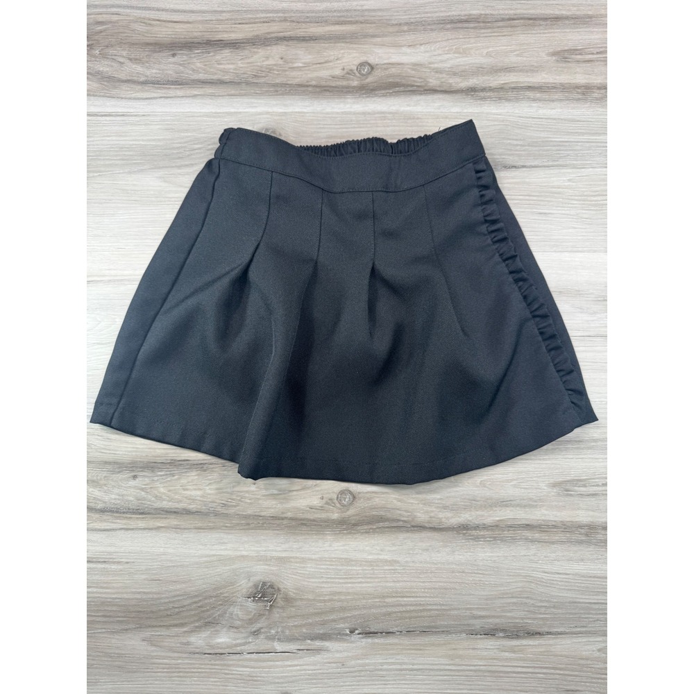Wonder Nation Girls Black Pleated Ruffle Skort Size 7 WG21100010562